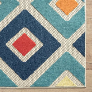 Copa Cabana 81816TML Teal/Multi Rug - Baconco