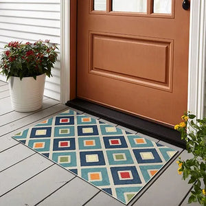 Copa Cabana 81816TML Teal/Multi Rug - Baconco