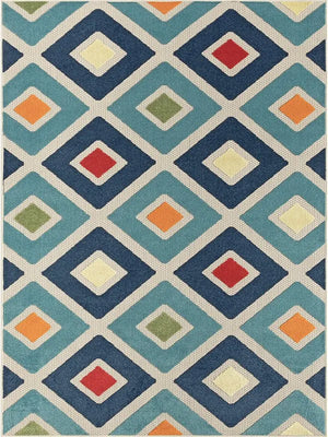 Copa Cabana 81816TML Teal/Multi Rug - Baconco