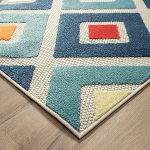 Copa Cabana 81816TML Teal/Multi Rug - Baconco