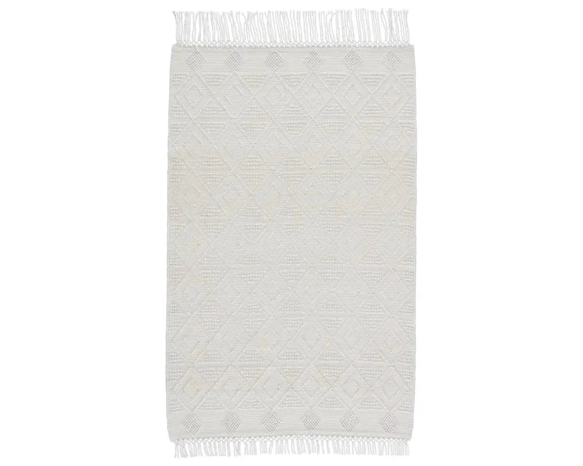 Cosette COE03 Bright White Rug - Baconco