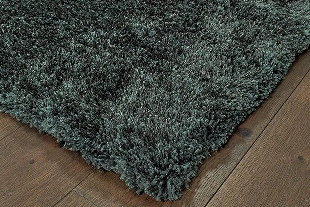 Cosmo Shag 81102 Black/ Black Rug - Baconco