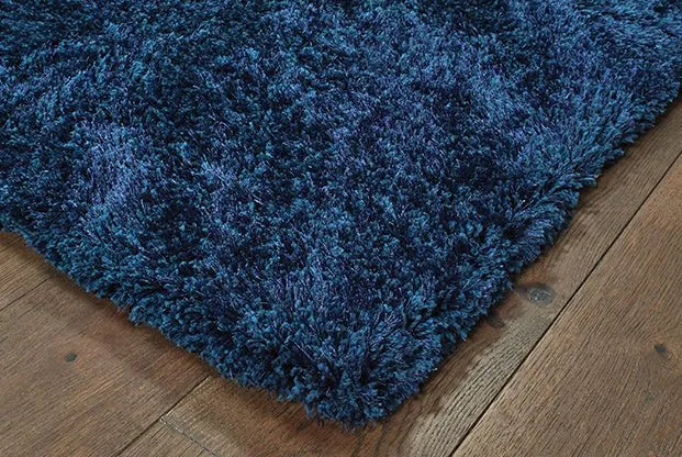 Cosmo Shag 81106 Blue/ Blue Rug - Baconco