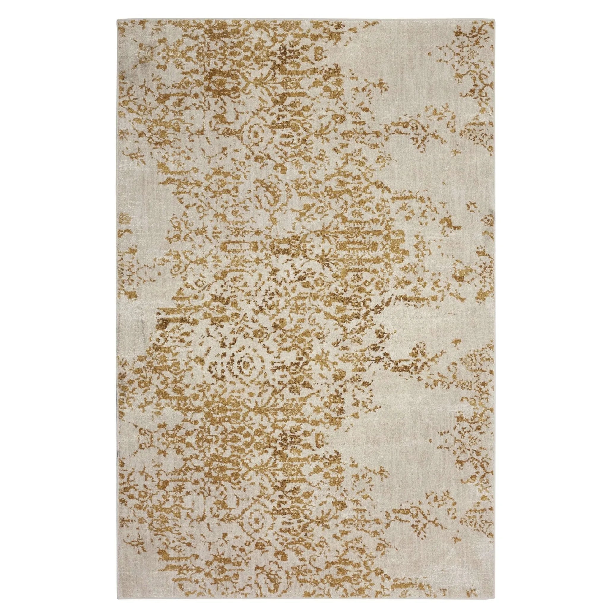 Cosmopolitan Nirvana Brushed Gold by Virginia Langley 90953 20047 Rug - Baconco