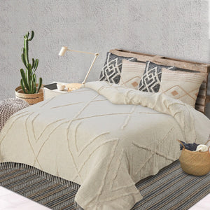 Cotton Lr81486 Ivory Coverlet - Baconco