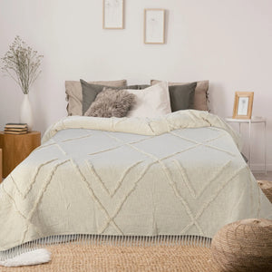 Cotton Lr81486 Ivory Coverlet - Baconco