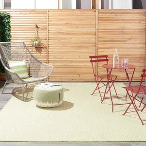 Courtyard COU01 Ivory/Green Rug - Baconco