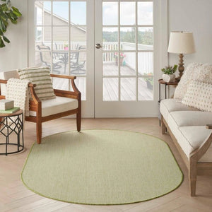 Courtyard COU01 Ivory/Green Rug - Baconco