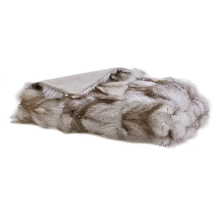 Couture Fur F7105 Silver Throw Blanket - Baconco