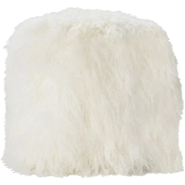 Couture Fur PR101 White Pouf - Baconco