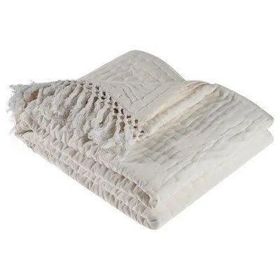 Cozy Throw Lr05291 Ivory Throw Blanket - Baconco