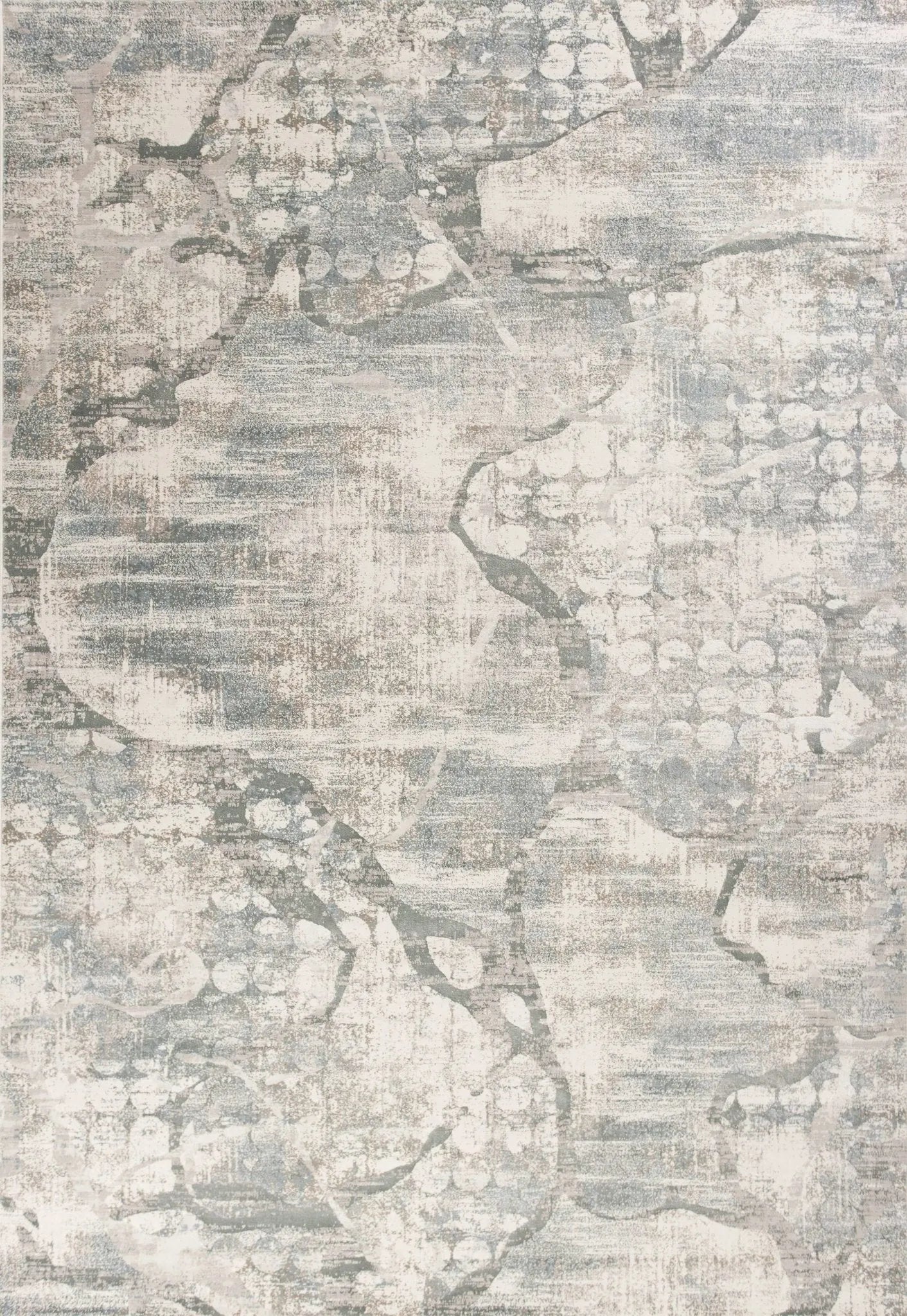 Crete 6514 Visions Ivory/Mist Rug - Baconco