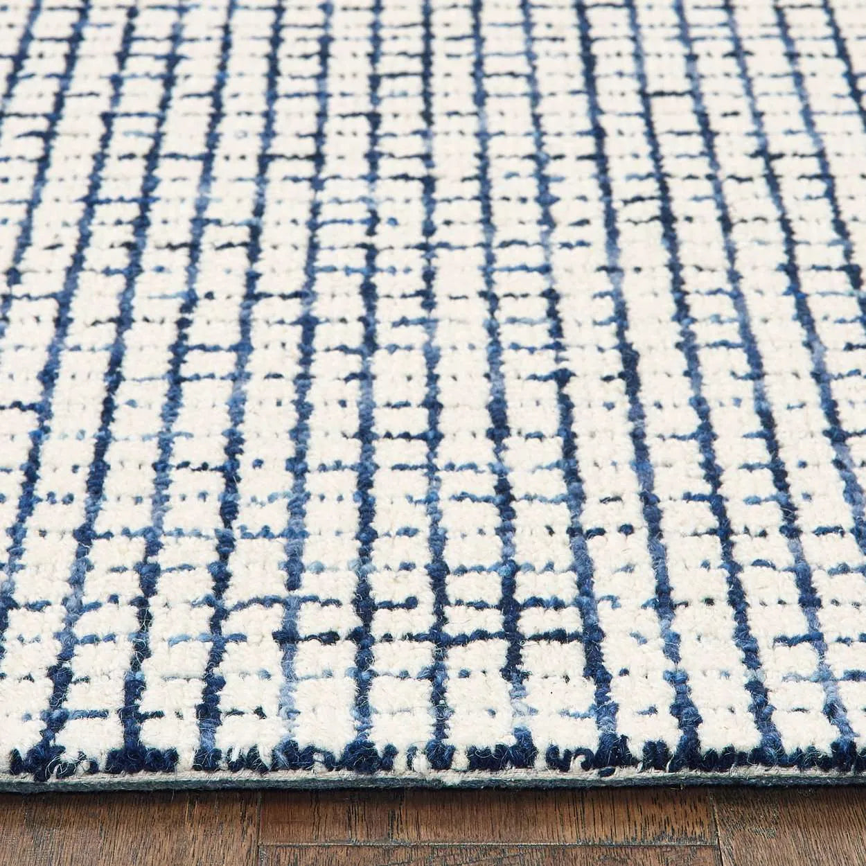 Criss Cross LR81295 Navy Ivory Rug - Baconco