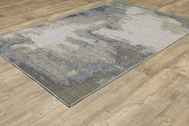 Cyprus 2101B Grey/Blue Rug - Baconco