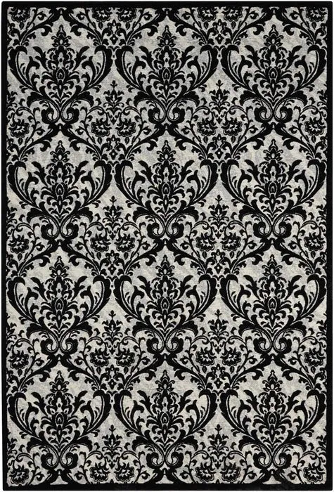 Damask DAS02 Black/White Rug - Baconco