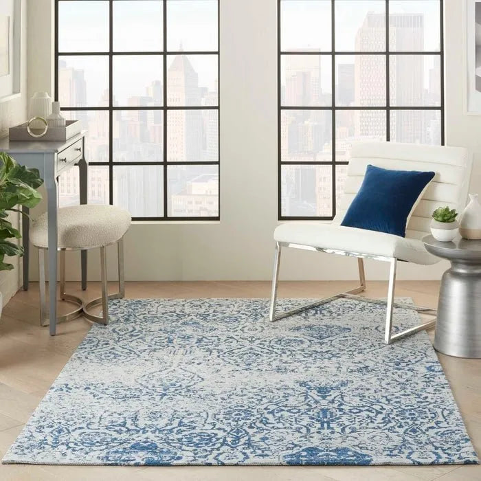 Damask DAS06 Blue Rug - Baconco