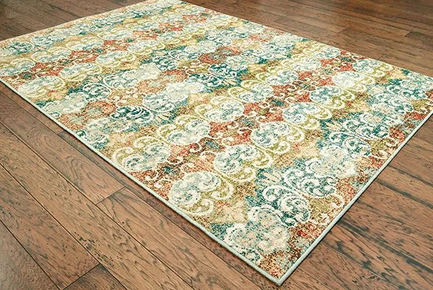 Dawson 7341B Multi/ Ivory Rug - Baconco