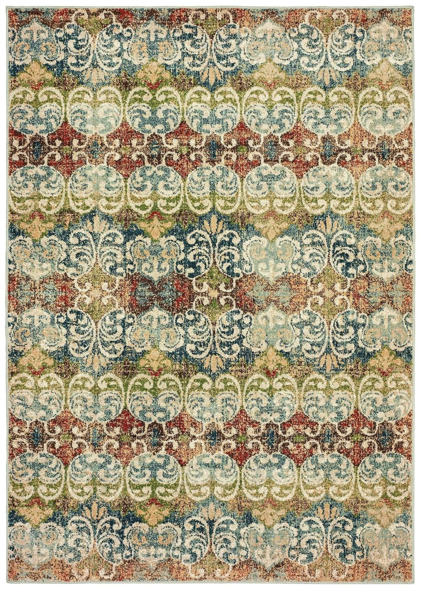 Dawson 7341B Multi/ Ivory Rug - Baconco