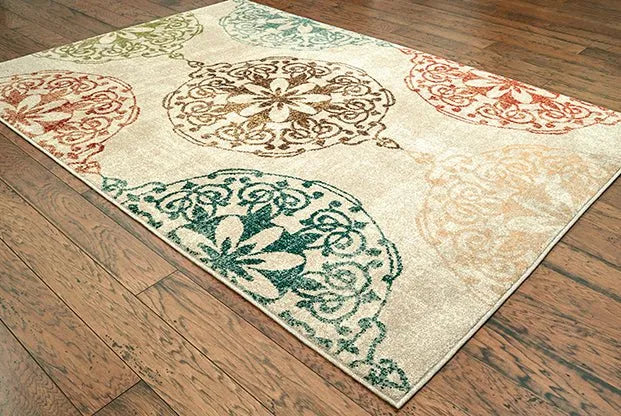 Dawson 8522B Ivory Multi Rug - Baconco