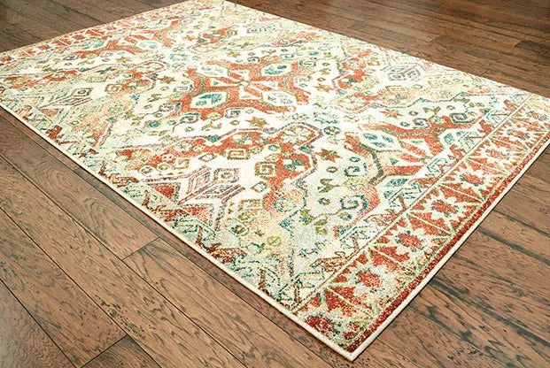 Dawson 8533A Rust/ Ivory Rug - Baconco