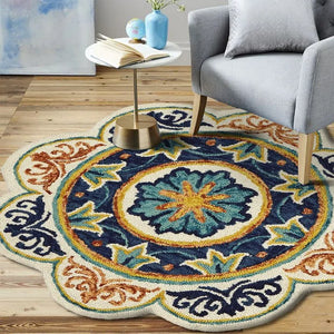 Dazzle LR54079 Ivory Blue Rug - Baconco