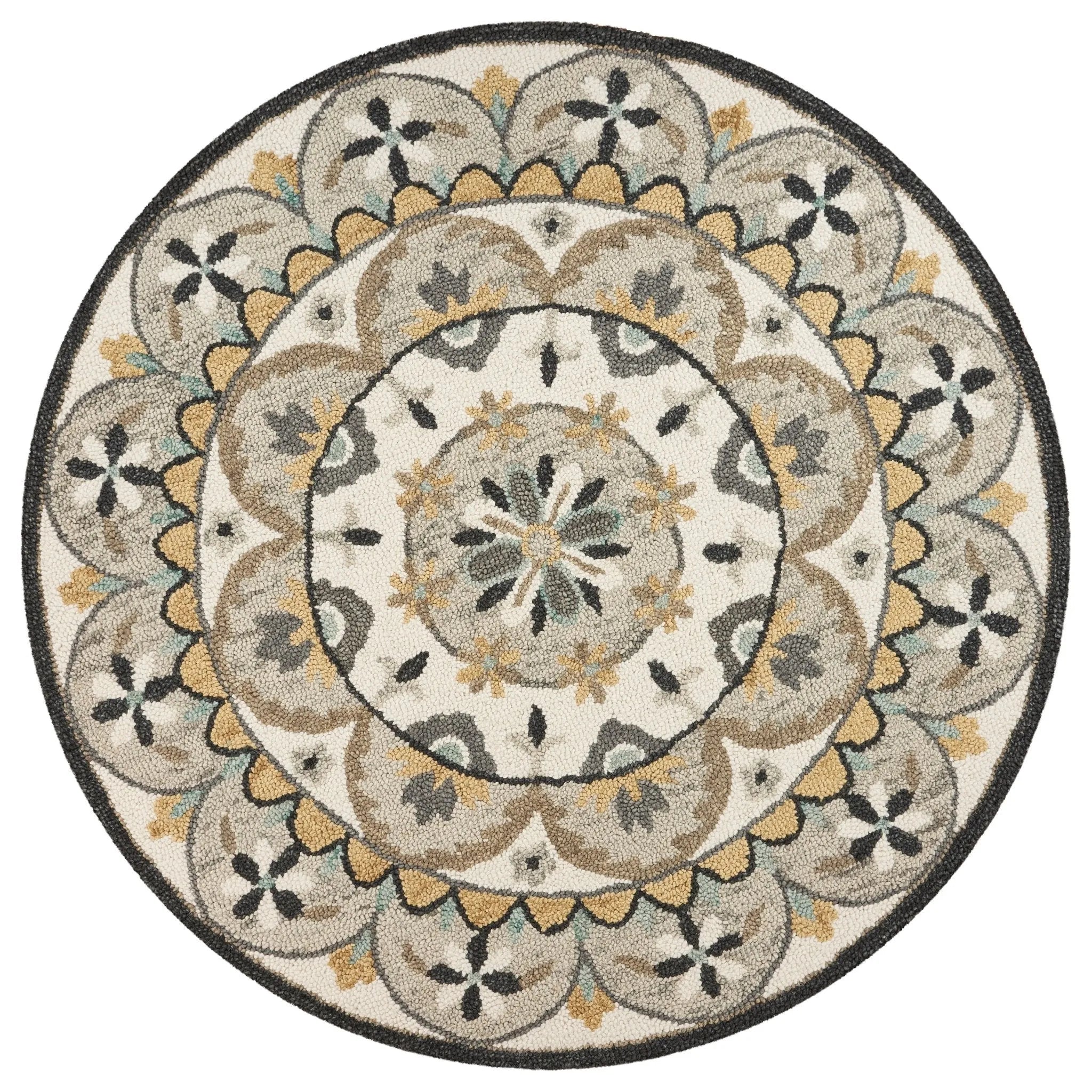 Dazzle LR54100 Gray Cream Rug - Baconco