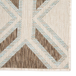 Decora by Nikki Chu DNC19 Samba Brown/Light Blue Rug - Baconco