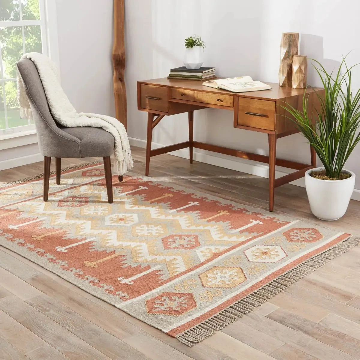 Desert DES07 Emmett Ash / Auburn Rug - Baconco