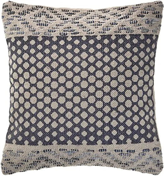 Detailed Denim Blue LR07433 Throw Pillow - Baconco