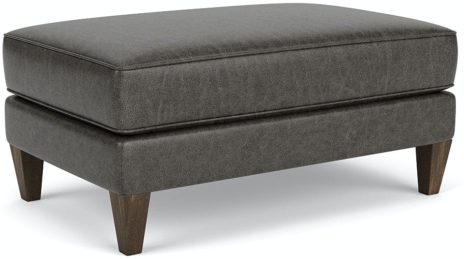 Digby Custom Leather Cocktail Ottoman - Baconco