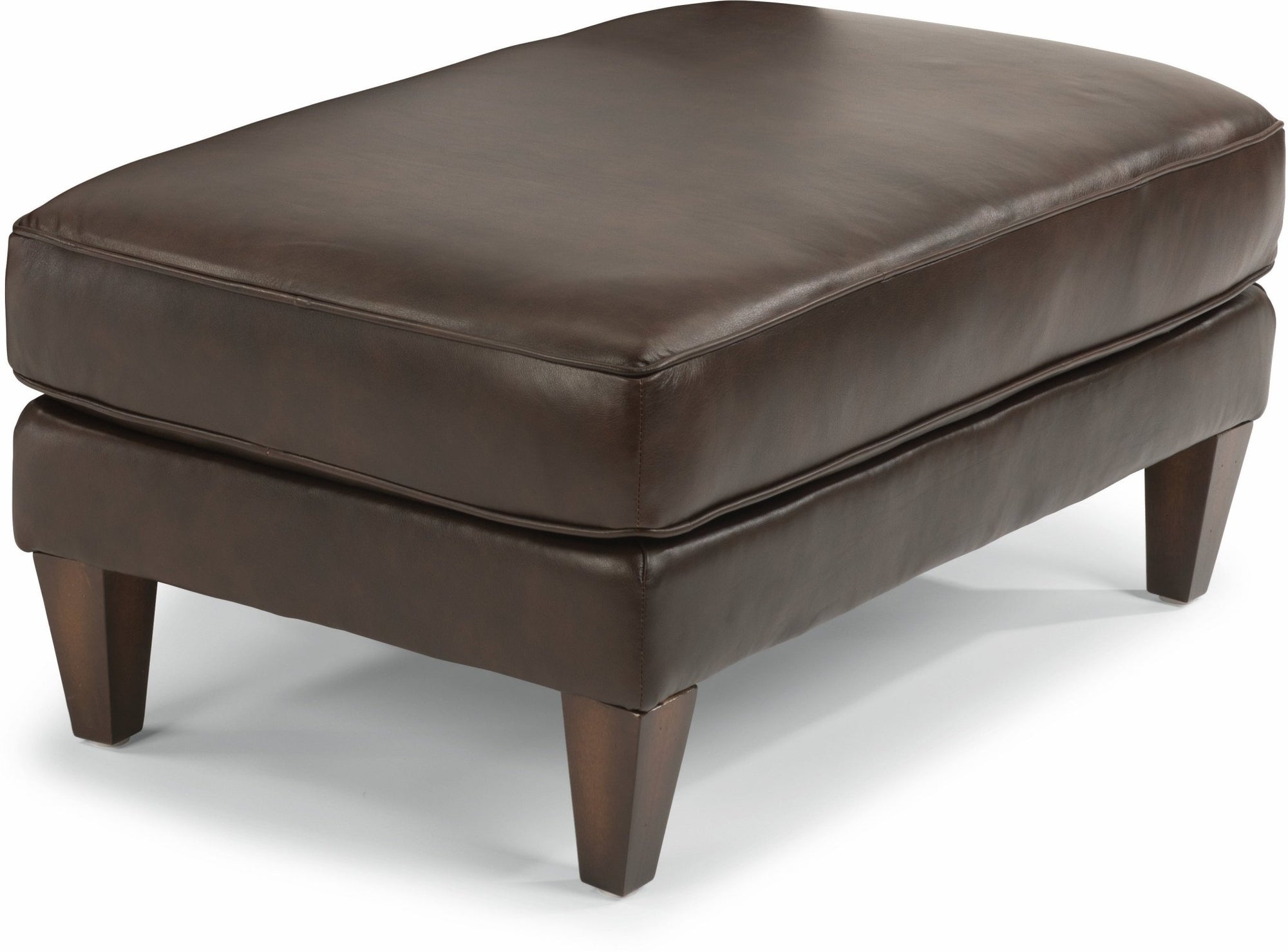 Digby Custom Leather Cocktail Ottoman - Baconco