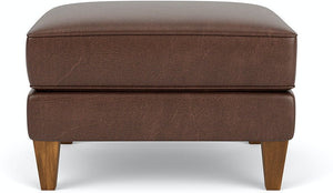 Digby Custom Leather Ottoman - Baconco