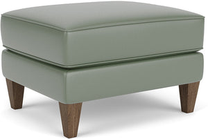 Digby Custom Leather Ottoman - Baconco