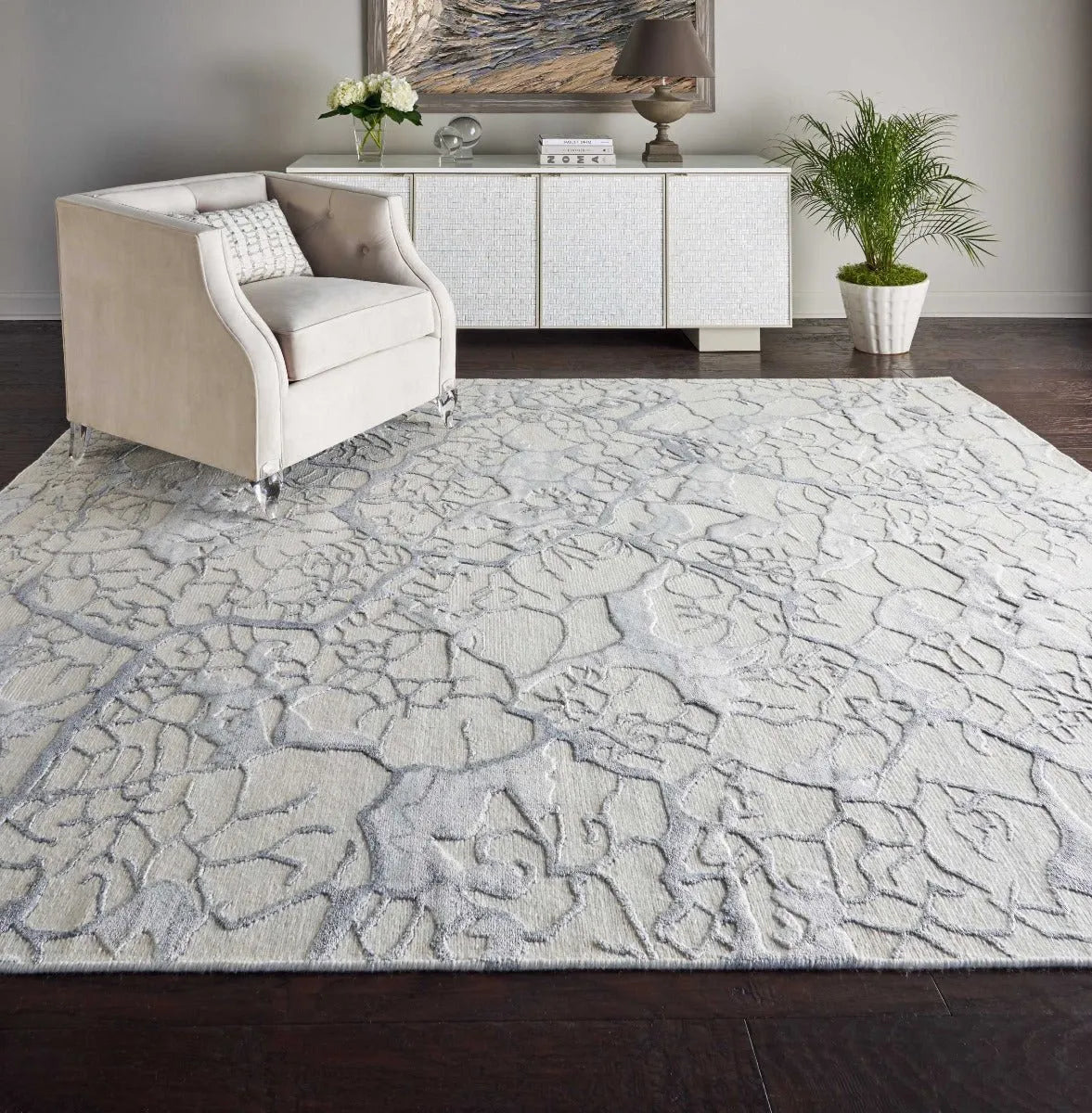 Divine Div06 Ivory Rug - Baconco