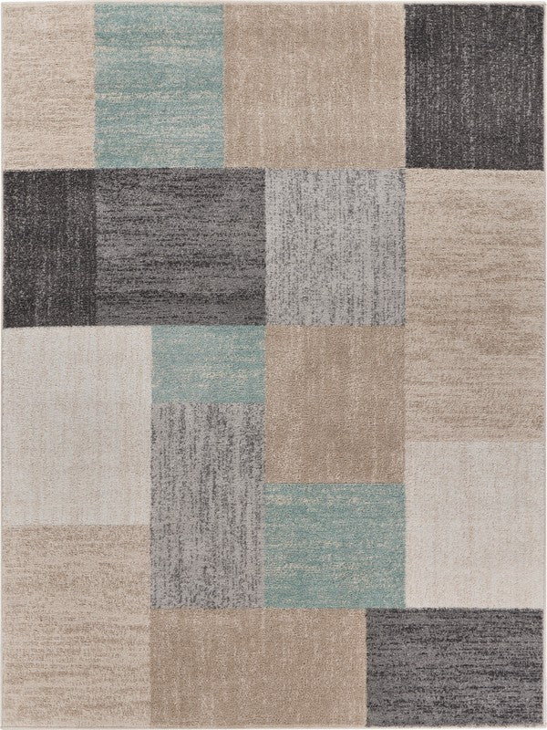 Dune Lr81663 Gray/Tan/Teal Rug - Baconco