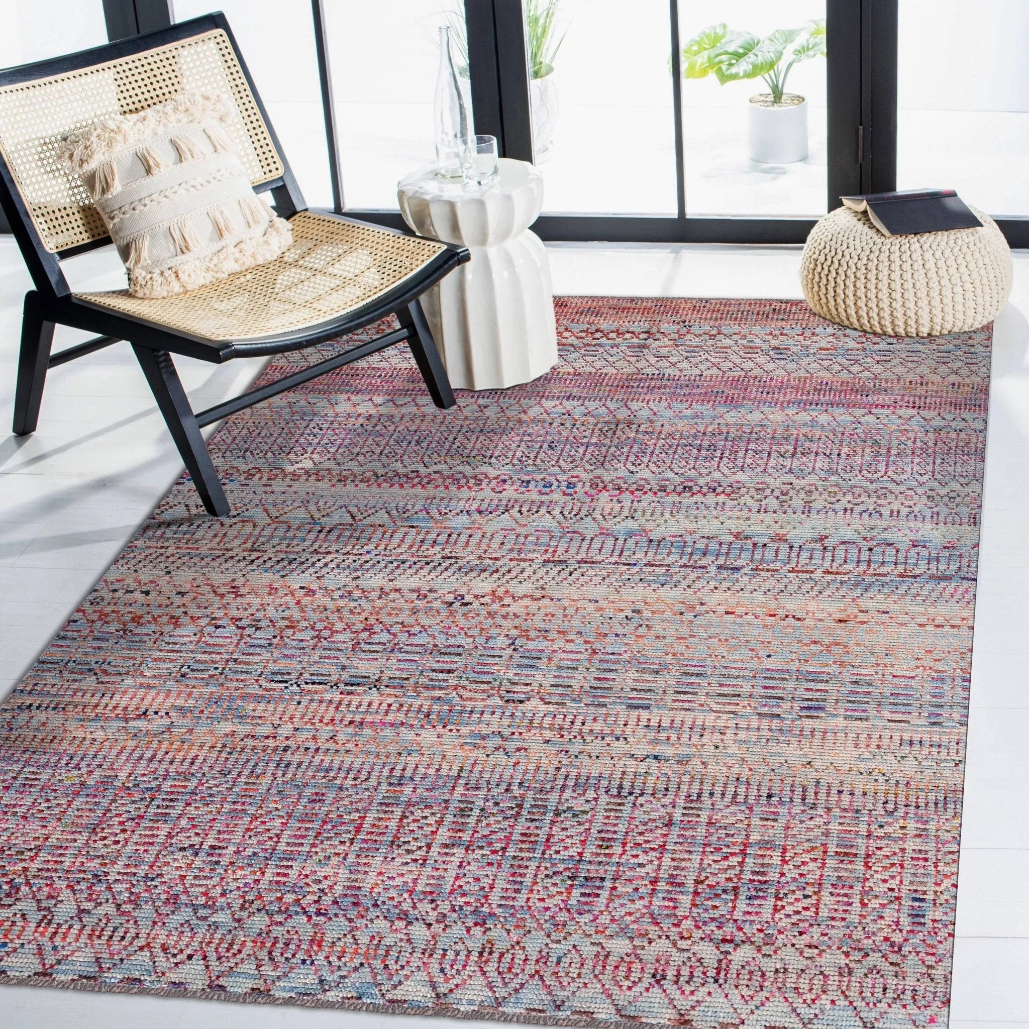 Durva Wool & Silk SC-25A4 Grey Rug - Baconco