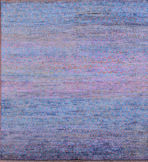 Durva Wool & Silk SC-27B Blue Rug - Baconco