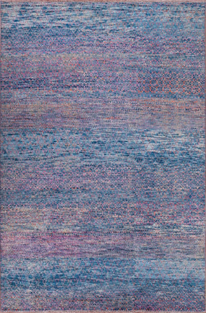 Durva Wool & Silk SC-27B Blue Rug - Baconco