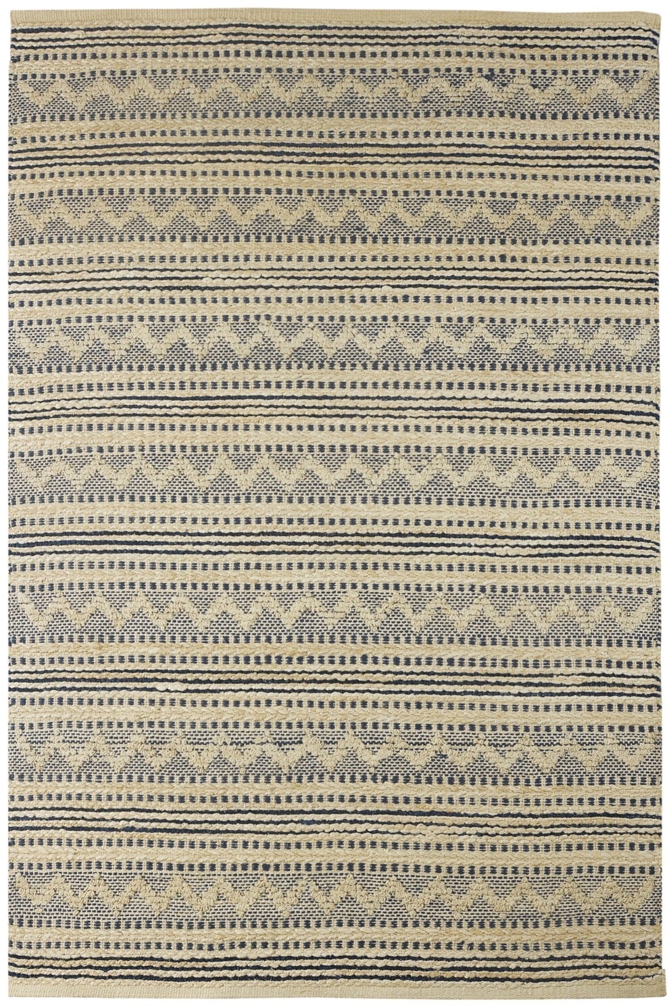 Earth Lr81895 Navy/Off-White Rug - Baconco