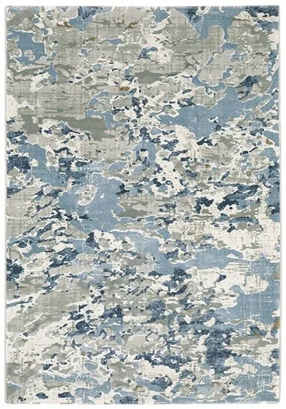 Easton 3317E Grey/Blue Rug - Baconco