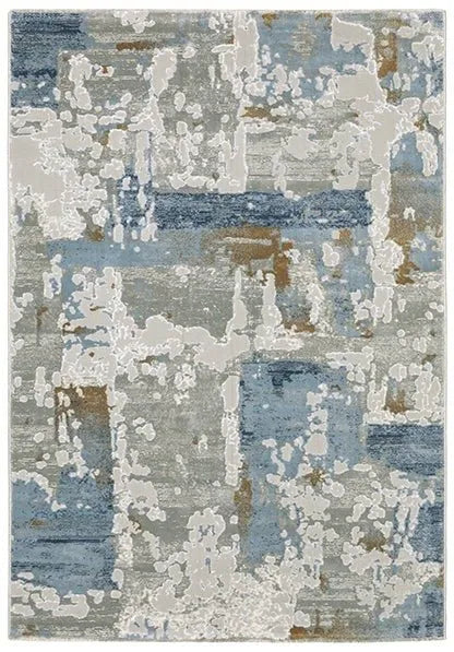 Easton 4518X Grey/Blue Rug - Baconco