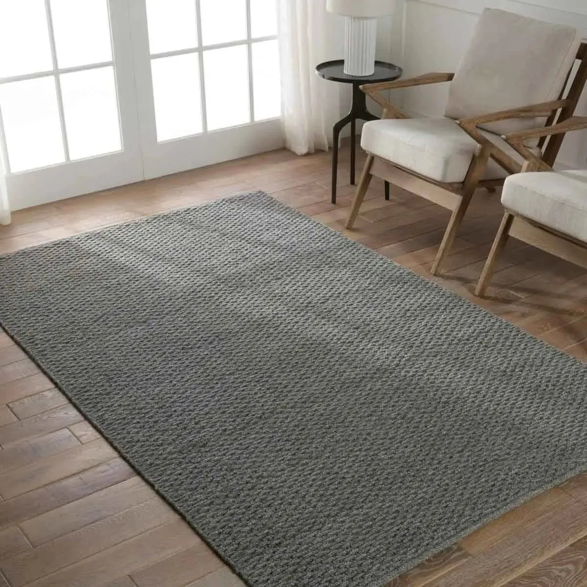 Easton EST03 Dark Grey Rug - Baconco