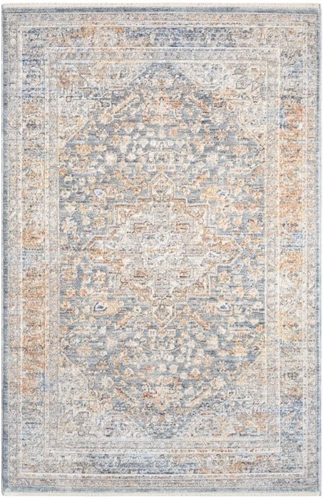 Elegant Heirlooms ELH01 Ivory/Blue Area Rug - Baconco