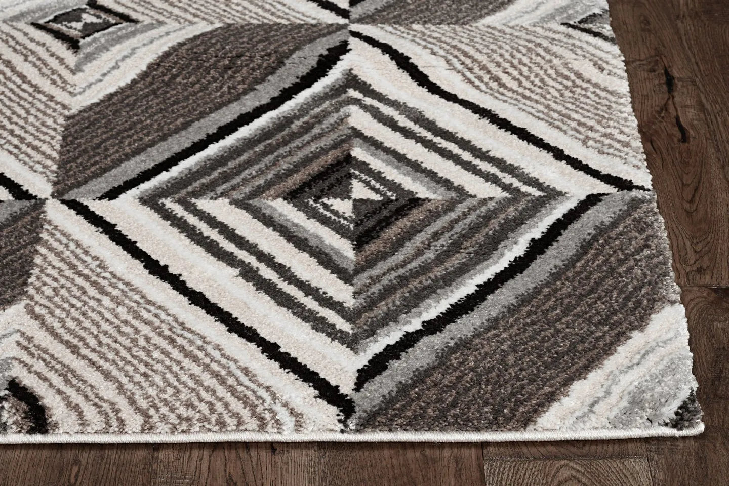 Elements 6553 Soho Grey/Mocha Rug - Baconco