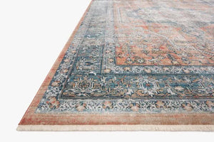 Elise ELI-01 Coral/Blue Rug - Baconco