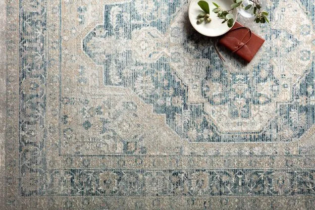 Elise ELI-01 Neutral/Blue Rug - Baconco