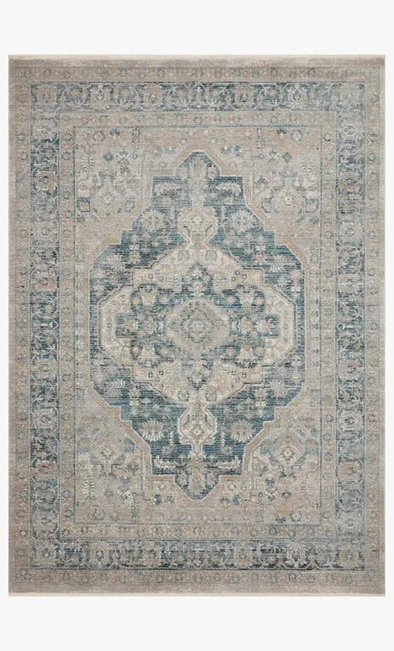 Elise ELI-01 Neutral/Blue Rug - Baconco