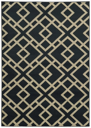 Ella 3685H Navy / Beige Rug - Baconco