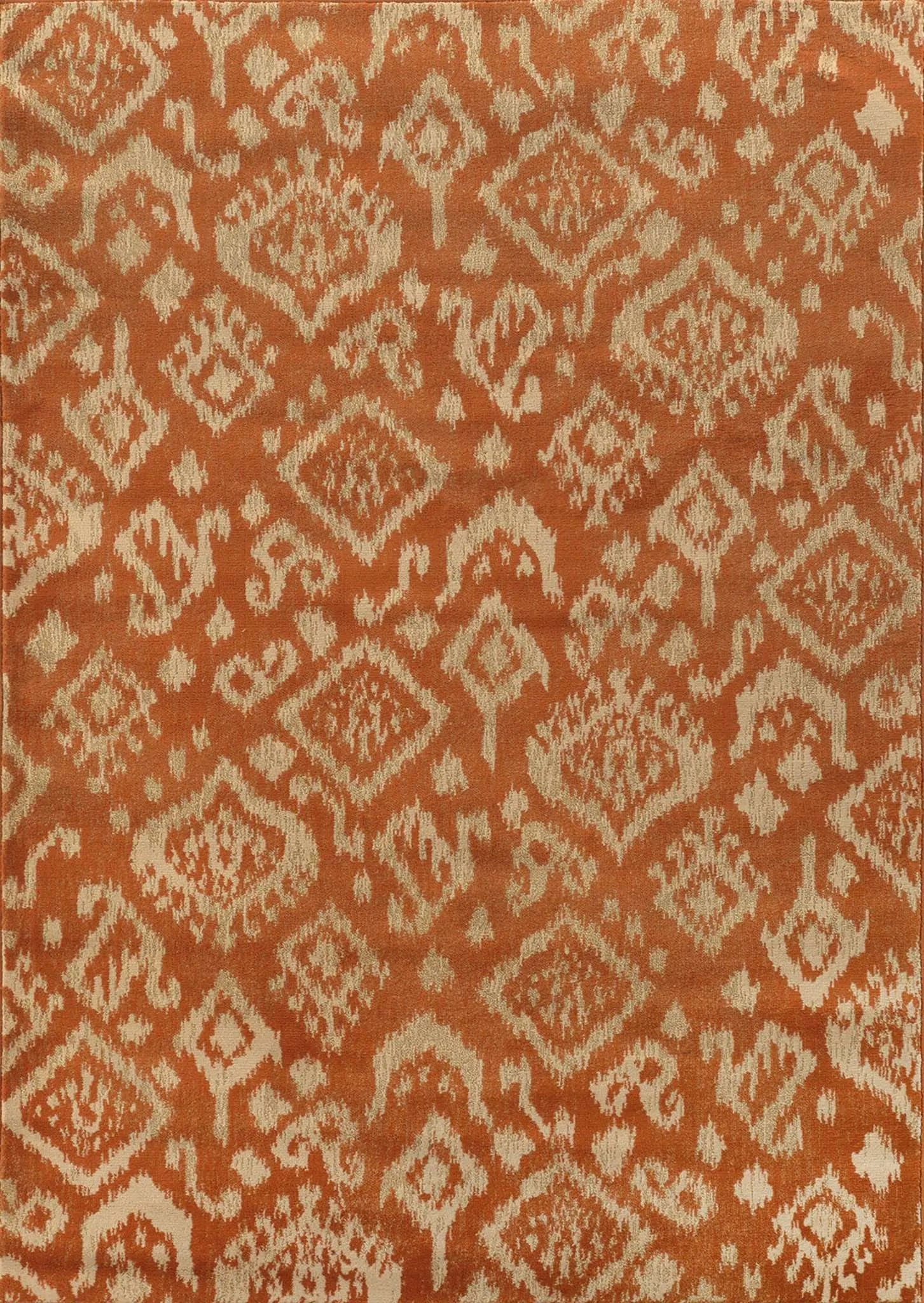 Ella 5113C Orange / Beige Rug - Baconco