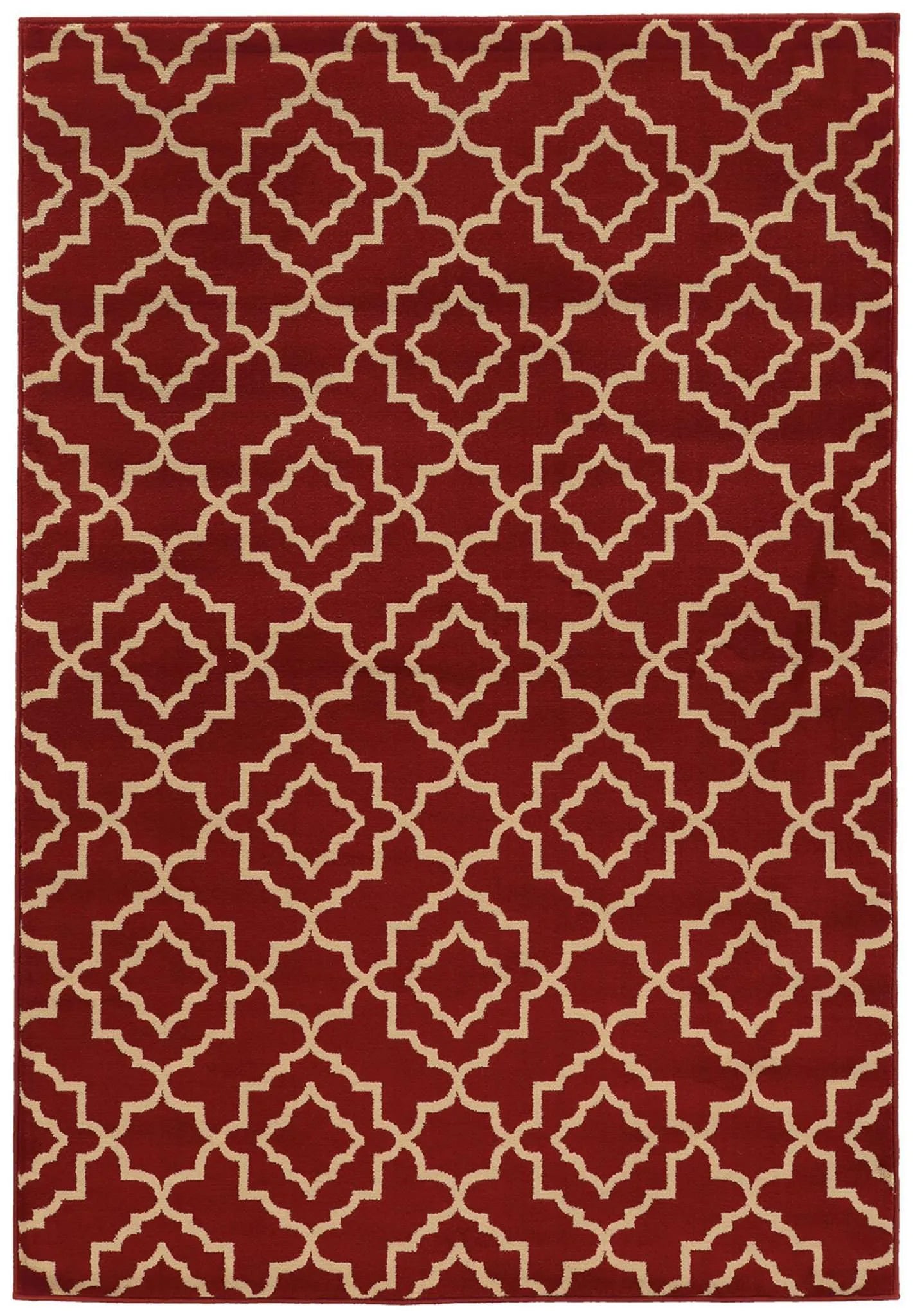 Ella 5185E Red / Beige Rug - Baconco